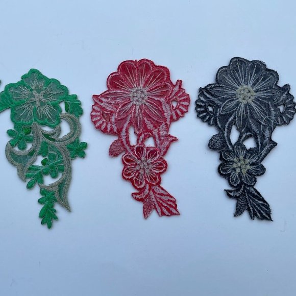 Iron On Patches Multi Color Flower Embroidery Patches for Clothes Jacket Lot 3 - Picture 8 of 9